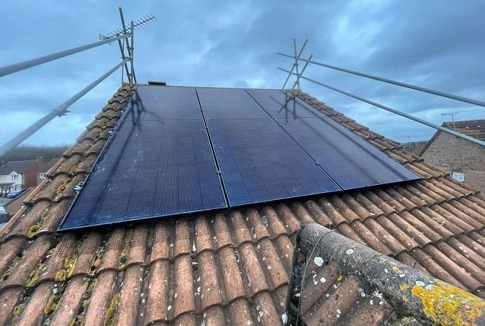 Solar Panel on tiled roof